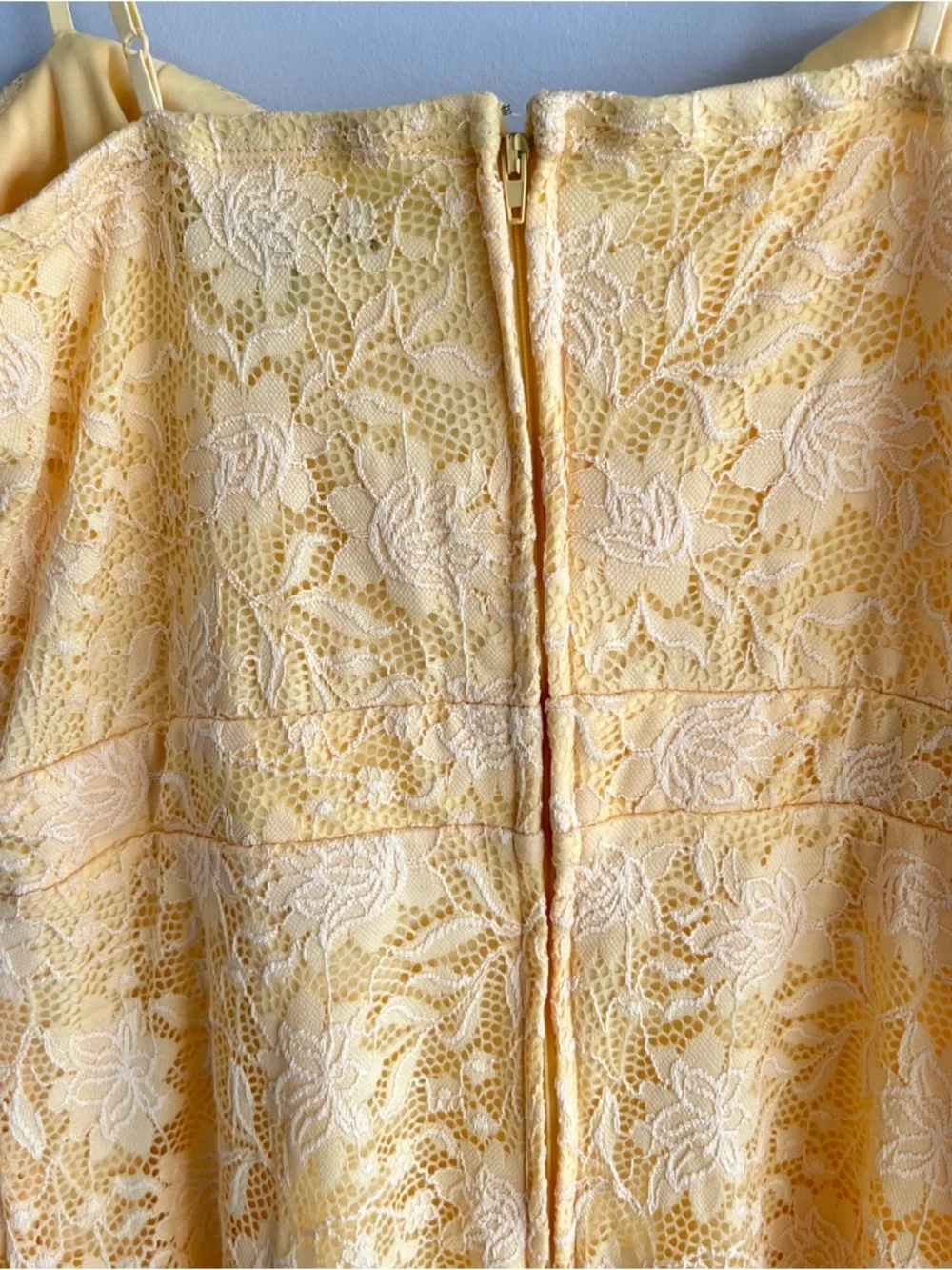 NWT City Studio yellow juniors lace overlay sleeveless tie front dress size 11